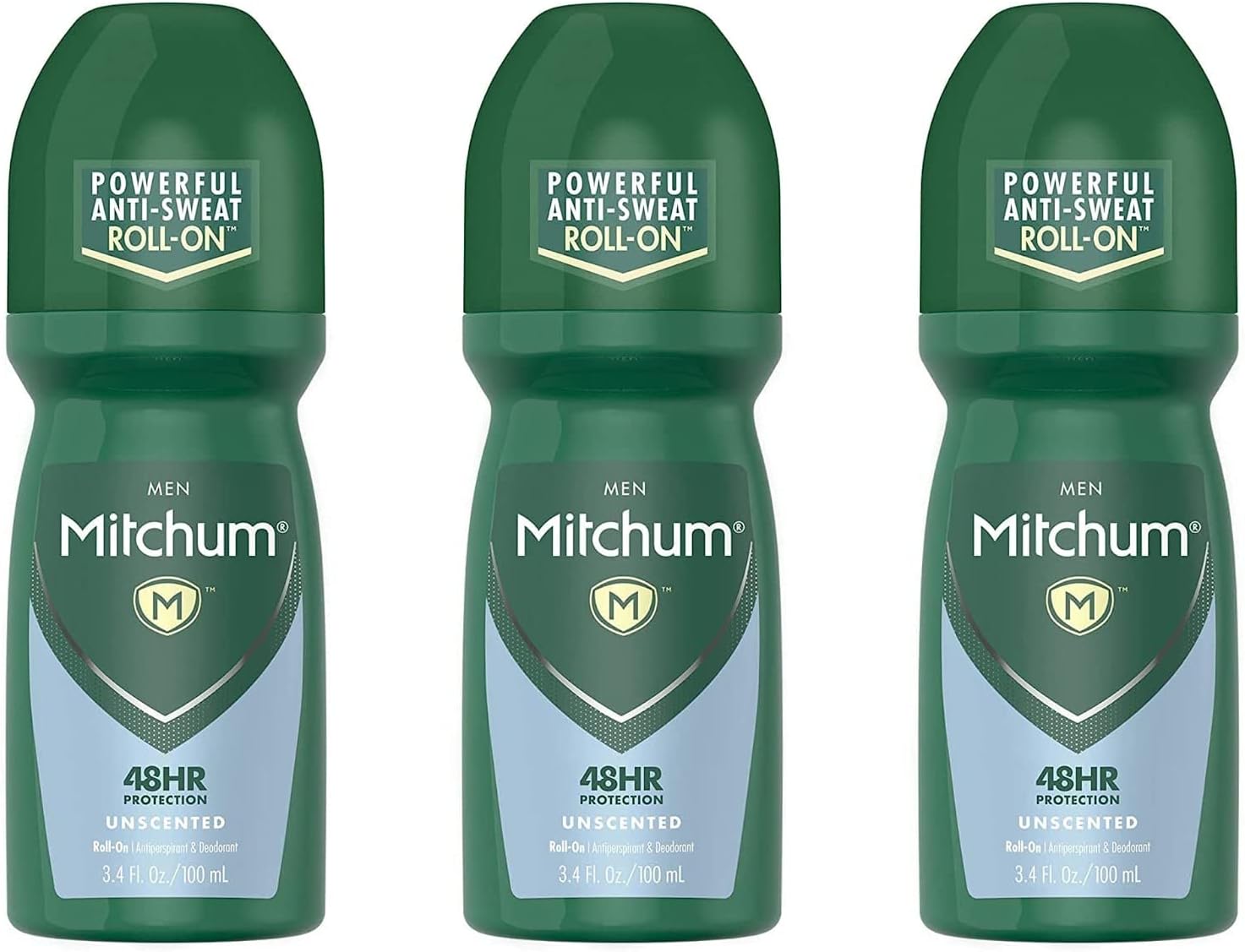 Invisible Anti-Perspirant & Deodorant Roll-On, Unscented 3.4 oz (Pack of 3)