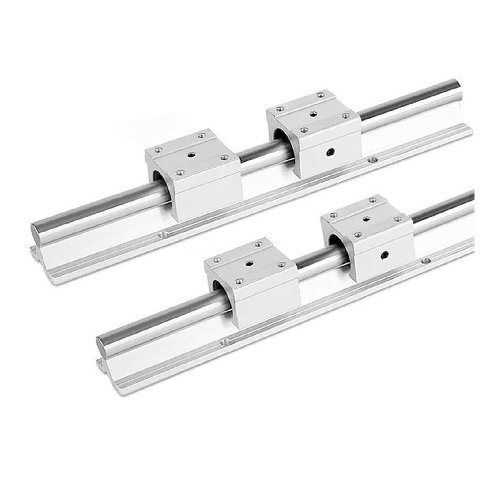 Guida ferroviaria lineare, Binario Di Guida Lineare 2PC SBR20 300 400 500 600 700 800 1000mm Supporto Completo + 4PC SBR20UU Blocco Cuscinetto(400mm)