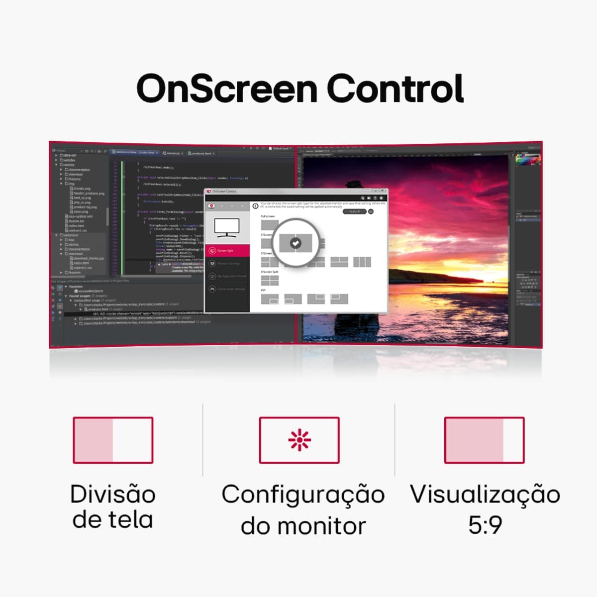 Monitor LG UltraWide - Tela IPS de 29", 21:9, HDR10, sRGB 99%, 100Hz - 29WQ500