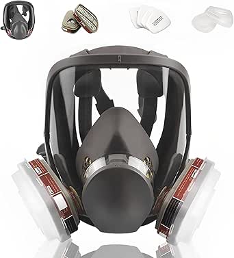 Full Face Reusable Respirator with Organic Vapor Compatibility