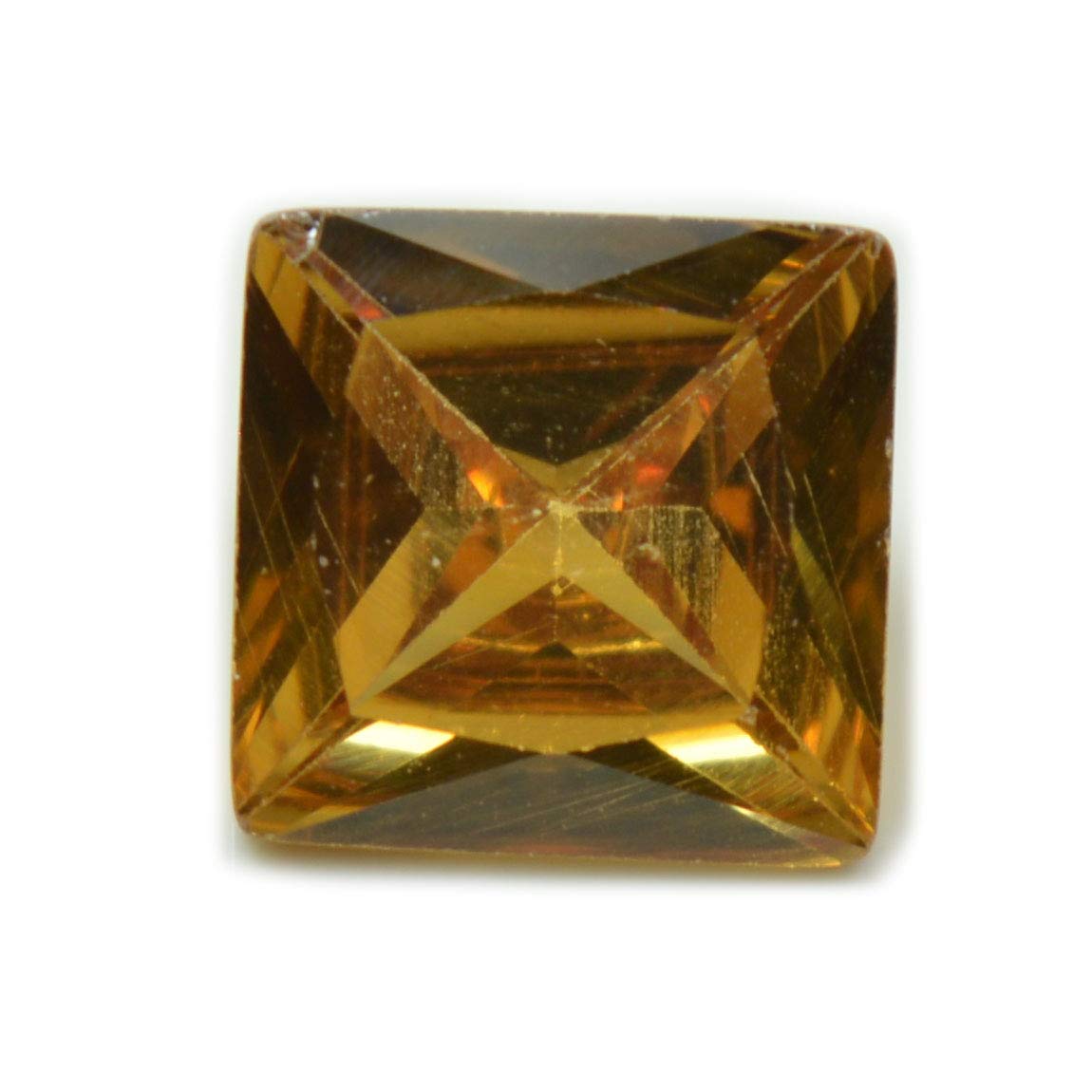 4.77 Carat Princess Cut Engerised Jarkan 5.25 Ratti Certified Brown Cubic Zirconia Gemstone-image-13