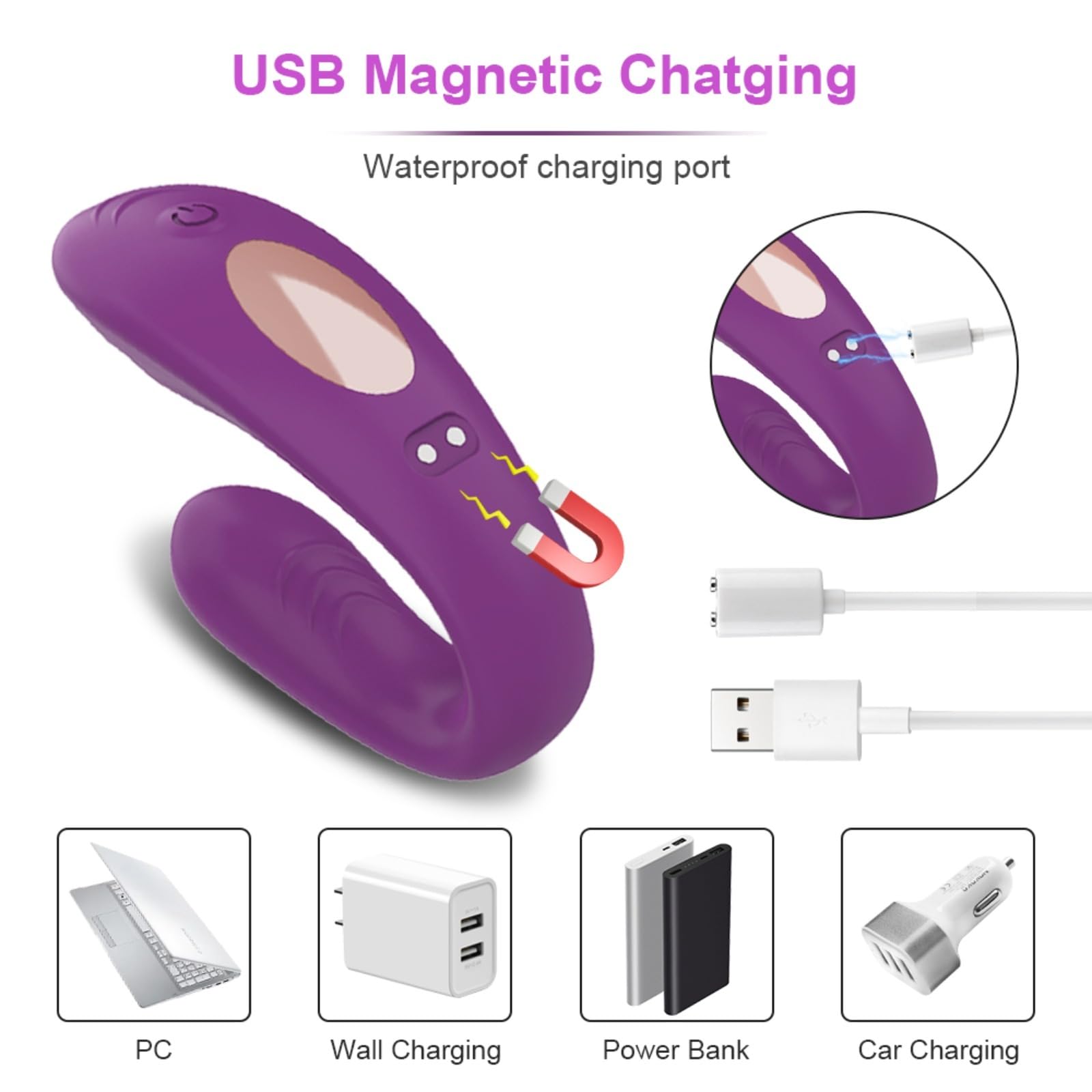 Vibrador Consolador con Control remoto inalámbrico, vibrador con motores duales, forma de U, clítoris, juguetes sexuales usables, Para, mujeres, parejas, adultos