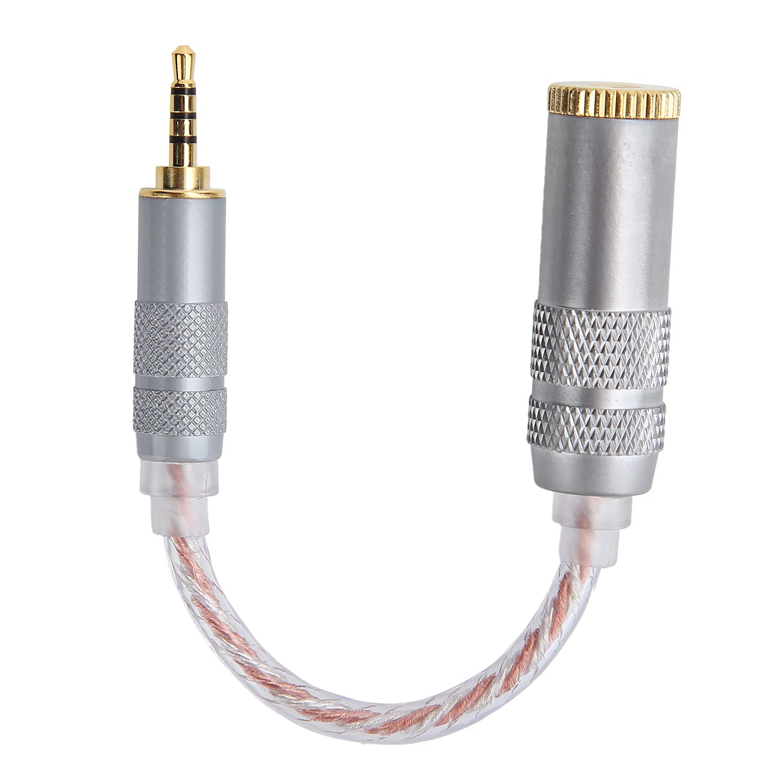 KIKYO Cavo adattatore audio da 2,5 mm maschio a femmina, cavo audio in rame da 14 cm con ottima struttura del suono (da 2,5 mm maschio a 4,4 mm femmina)
