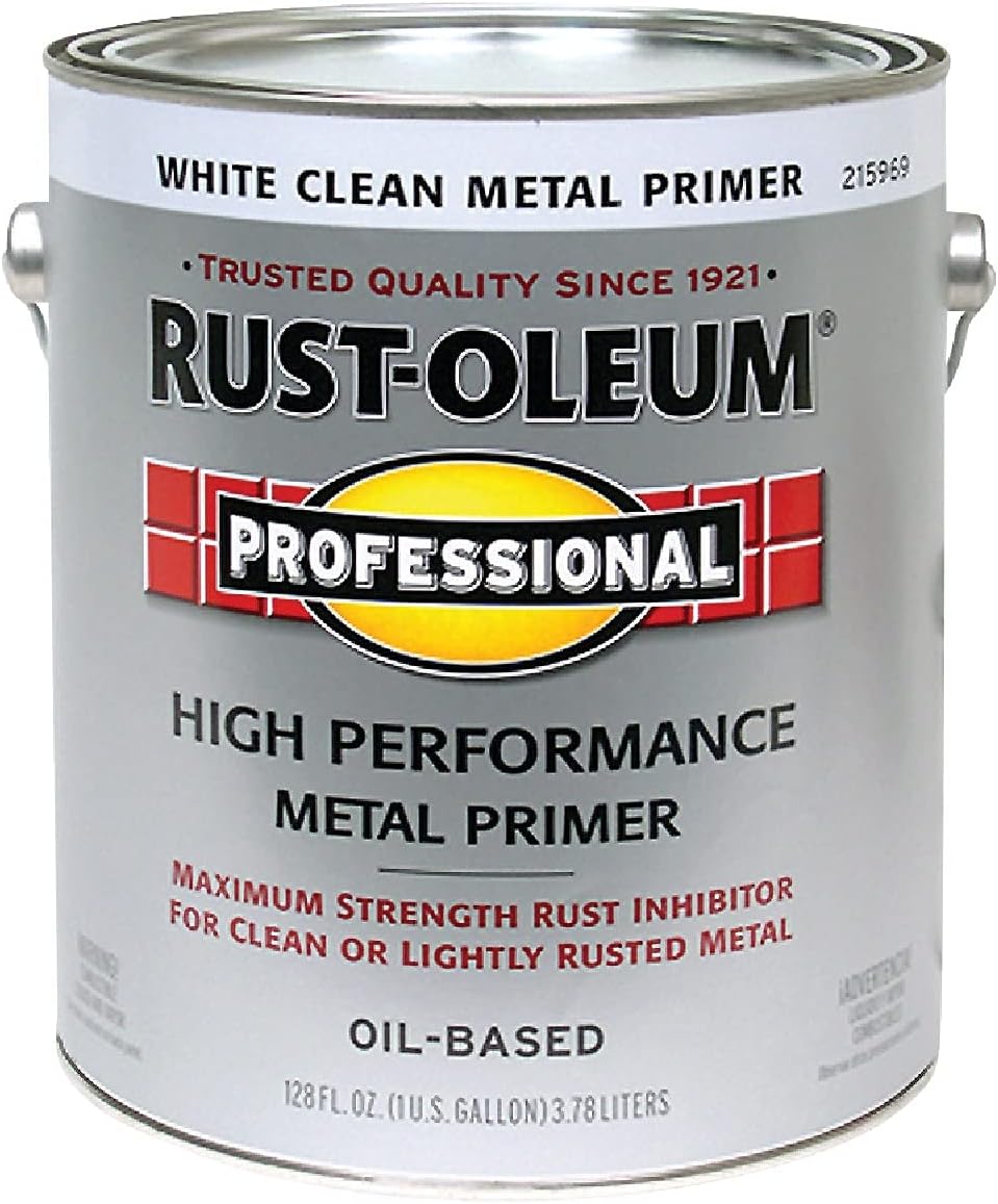 Rust-OLEUM White 215969 Professional Gallon Primer Enamel Paint, 128 Fl Oz, 11, White (Pack of 1)