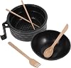 STOBAZA Microwave Ramen Cooker Bowl Instant Noodles Bowl with Bamboo Chopsticks and Spoon Fork Rapid Pasta Cooker Ramen Maker for Dorm Room Essentials