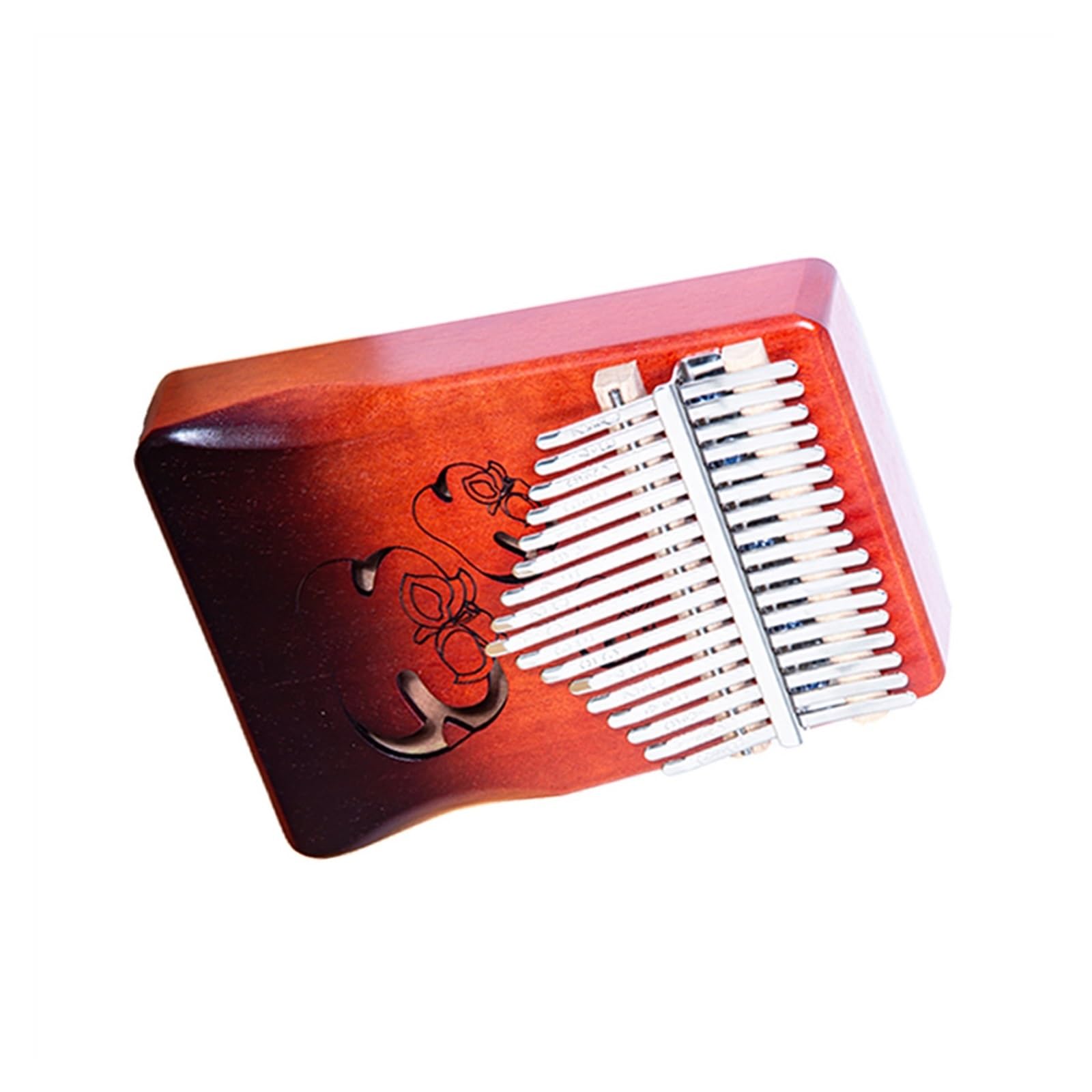 Kalimba Retro czarne pianino palcowe 17-tonowe drewniane pudełko kalimba