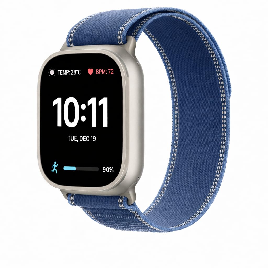Premium Trail Loop Nylon Strap Compatible with Apple Watch (38mm-49mm) Ultra-Thin Lightweight Sports Band with Adjustable Pull Tab for Men & Women-image-11