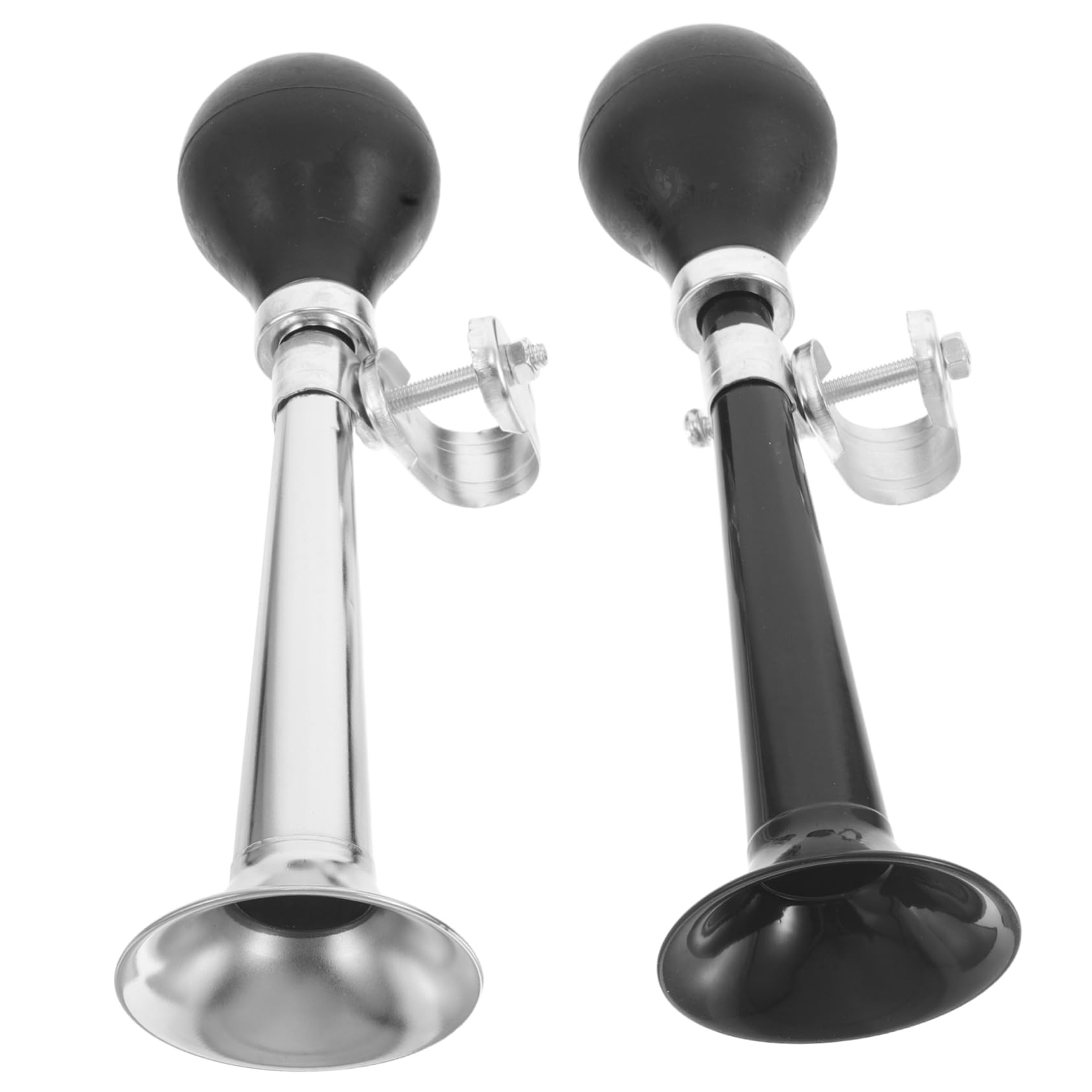 Mipcase 2pcs Metal Plated Bicycle Air Horn Loud Clear Sound Easy Attachment for Mountain Bikes Durable Weatherproof Design Stylish Vintage Bike Accessory