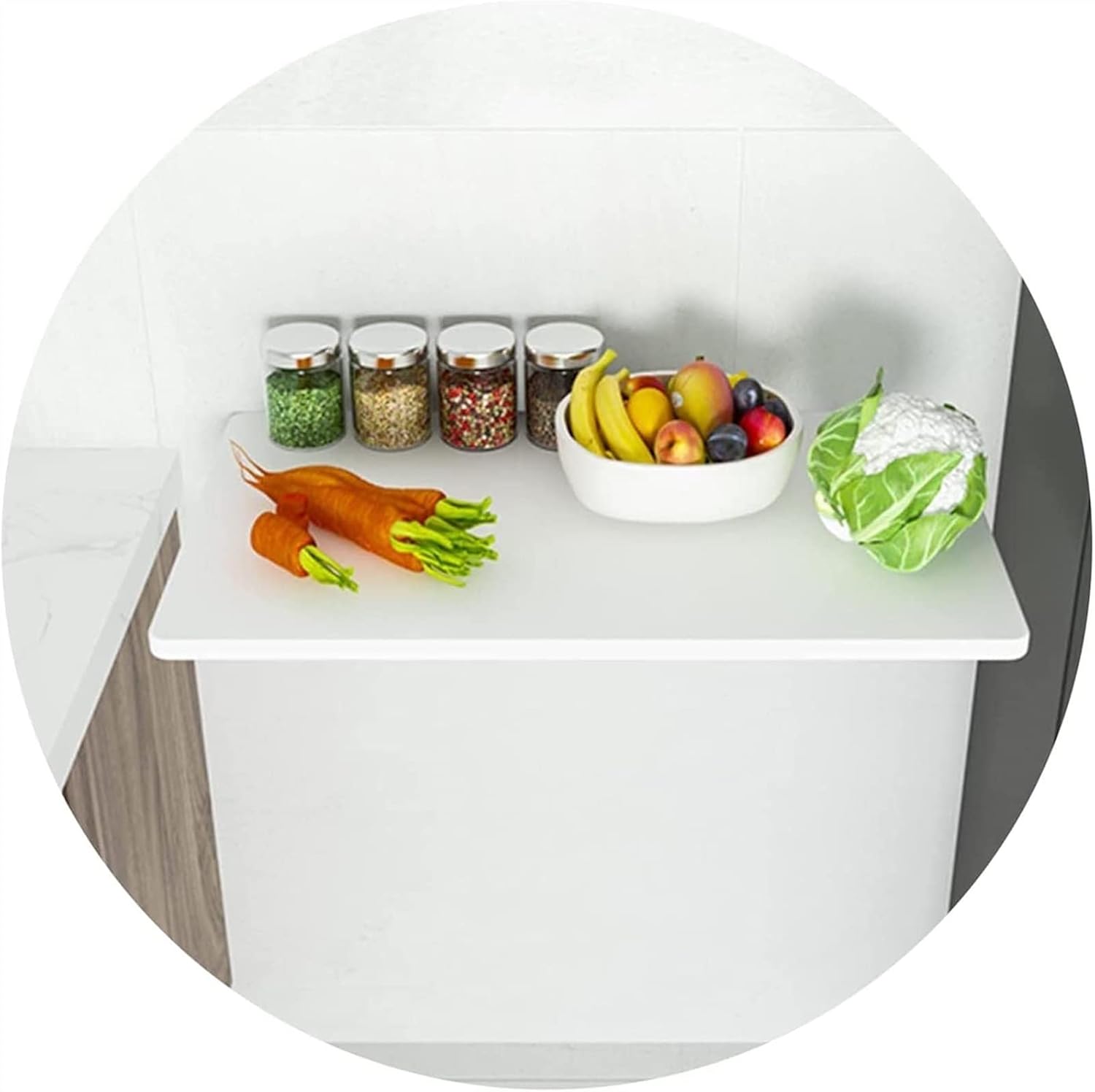 ADITAM Wall Mounted Table Fold Down Kitchen Table Folding Wall Table