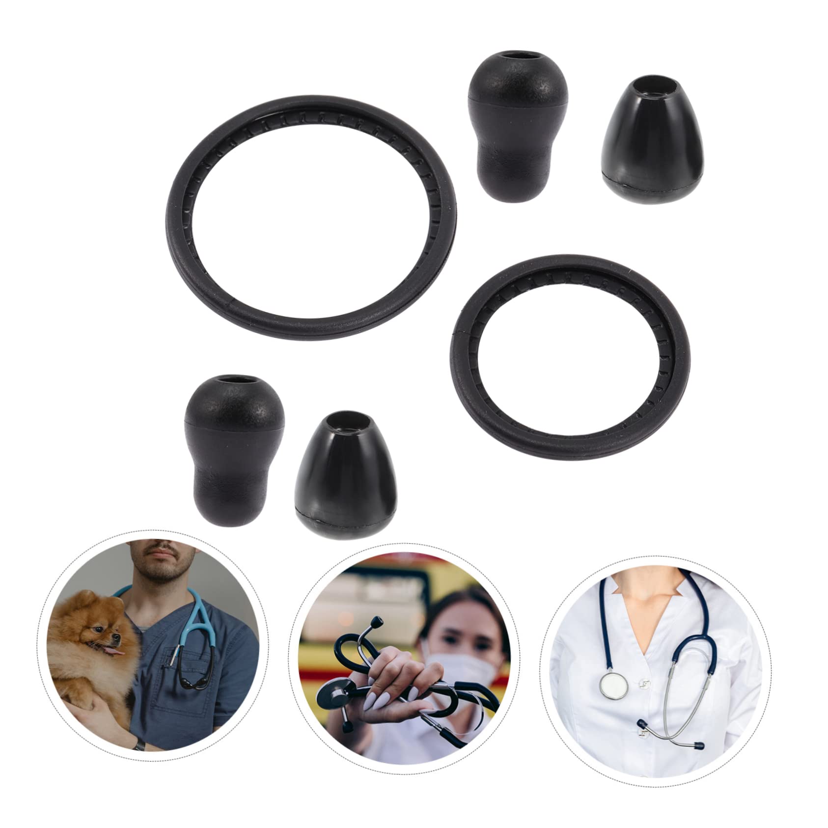 Alipis 4 Set Kit Ricambio per Stetoscopio con Copertura per Auricolari Accessori Medici per Uso Leggeri e Confortevoli Compatibili con Stetoscopi Professionali e Pediatrici