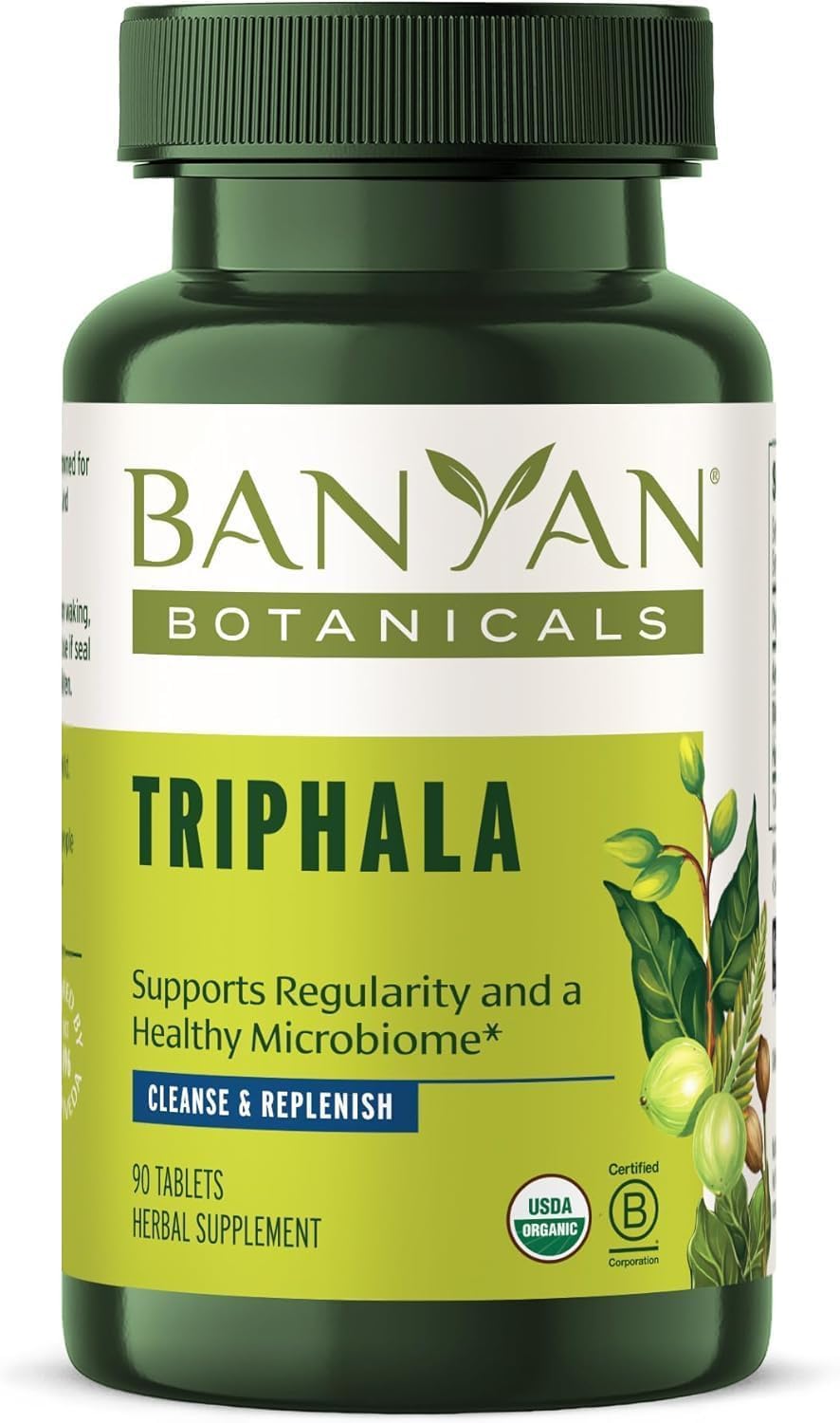 Banyan Botanicals Triphala Tablets with Amla, Haritaki & Bibhitaki - 90 Tablets