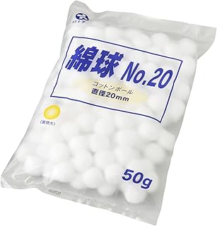 猫のポムポムプリングッズ:愛らしいアクセサリーの作り方 10 白十字 綿球 NO.20 50g 直径20mm 一般医療機器