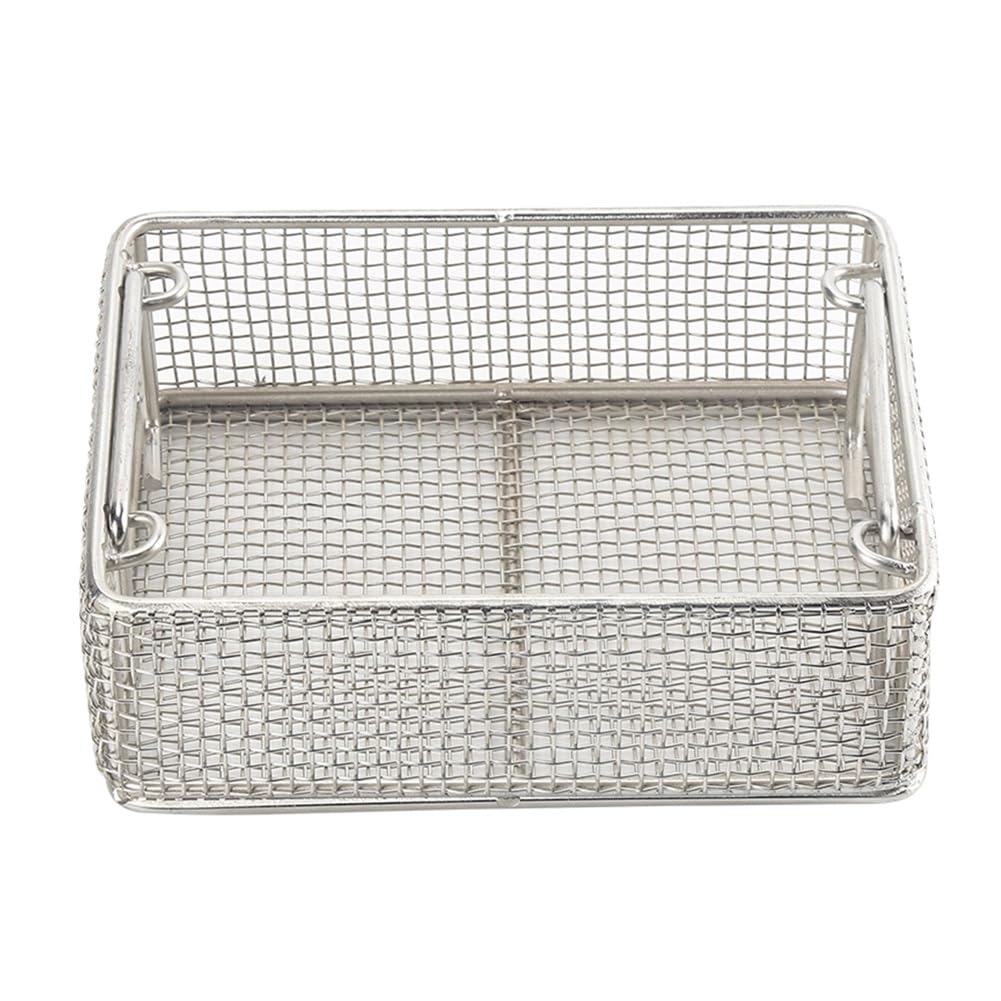 Bandeja de esterilización para Instrumental quirúrgico, médico y Dental, Cesta de Malla de Acero Inoxidable con diseño Perforado.