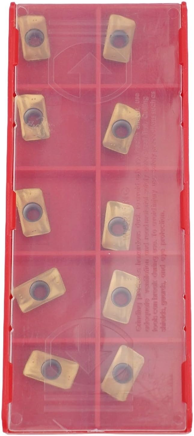 APKT11T3 Carbide Inserts 20Pc, for TiN Coated Milling Inserts for Face Milling Cutter, Carbide Inserts for Stainless Steel and Cast Iron, 0.244" I.C., 0.137" Thickness, /32" Radius