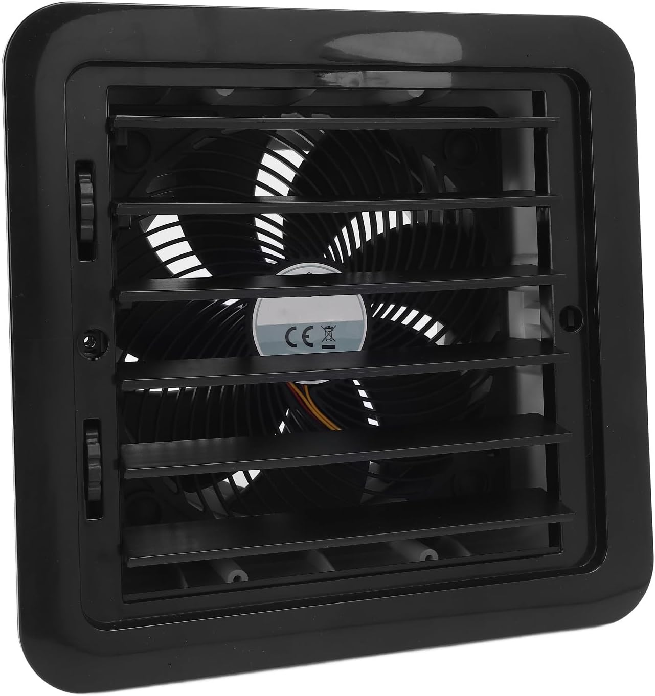 12V RV Side for Vent Fan 5W Energy Efficient Exhaust Fan with Ventilation Grille for Campervan Bathroom Durable ABS 250x108x240mm (Black)