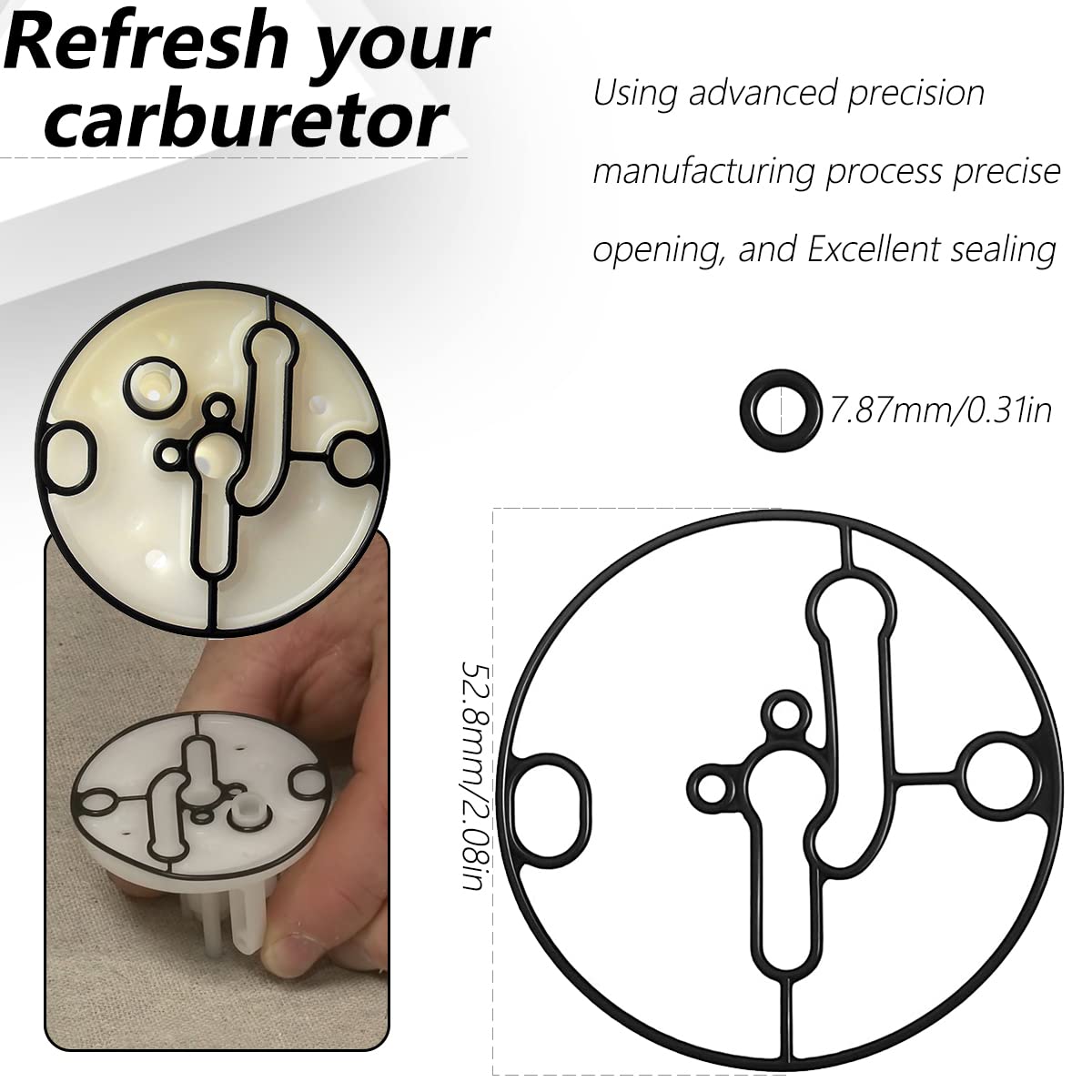 ZAMDOE 796184 Kit di ricostruzione per la revisione del carburatore per Briggs & Stratton 698787 699900 699521 698777 699813 692138 per Craftsman da 11HP a 19HP 210807 212702 212802 Carburatore