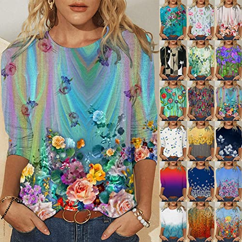 Womens Long Sleeve Tops For Gym Women Vintage Fairy Grunge Crop Tops Y2K Patchwork V Neck Basic Shirt Long Sleeve Girl Aesthetic Tees Blouse Blue-B #TOP3