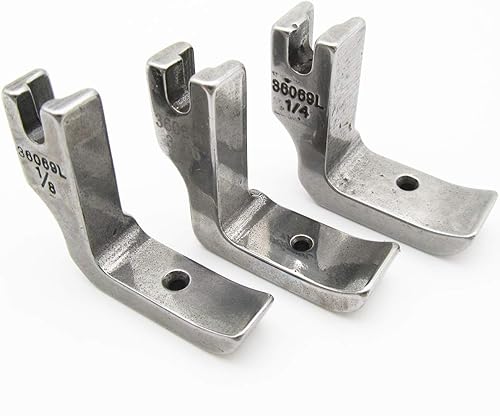 CKPSMS Marca -#36069L+36069R Pies de tubería sólida de vástago alto apto para JUKI DDL-5550 8300 8500 8700 9000 (36069L 1/8+3/16+1/4)