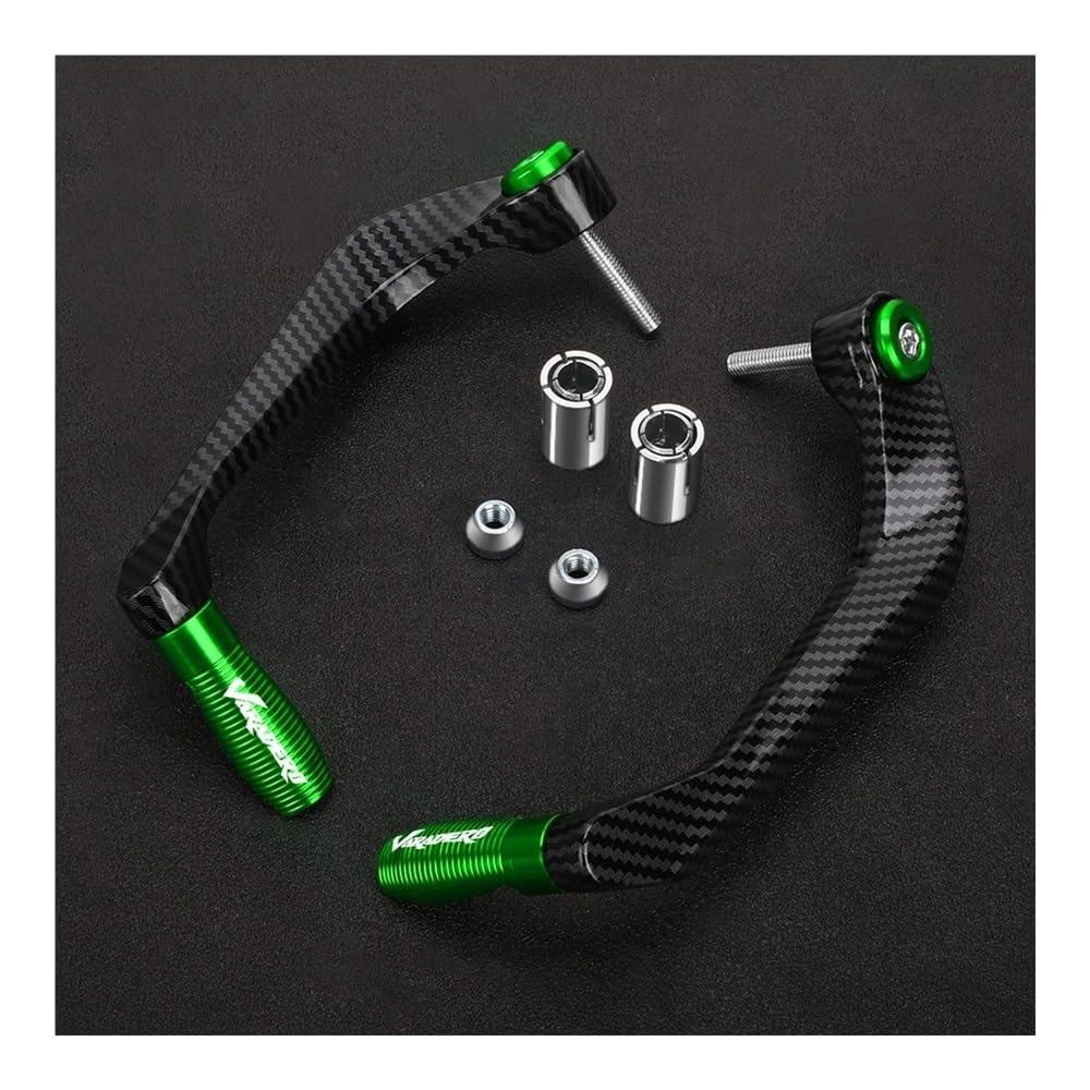 Beqlxta Green With Logo Brake Lever Guard For Xl125v Xl1000v For Varadero Xl 125 1000 V 125V Motorcycle Handlebar Brake Clutch Lever Hand Guard Protector Handguard(Green With Logo)