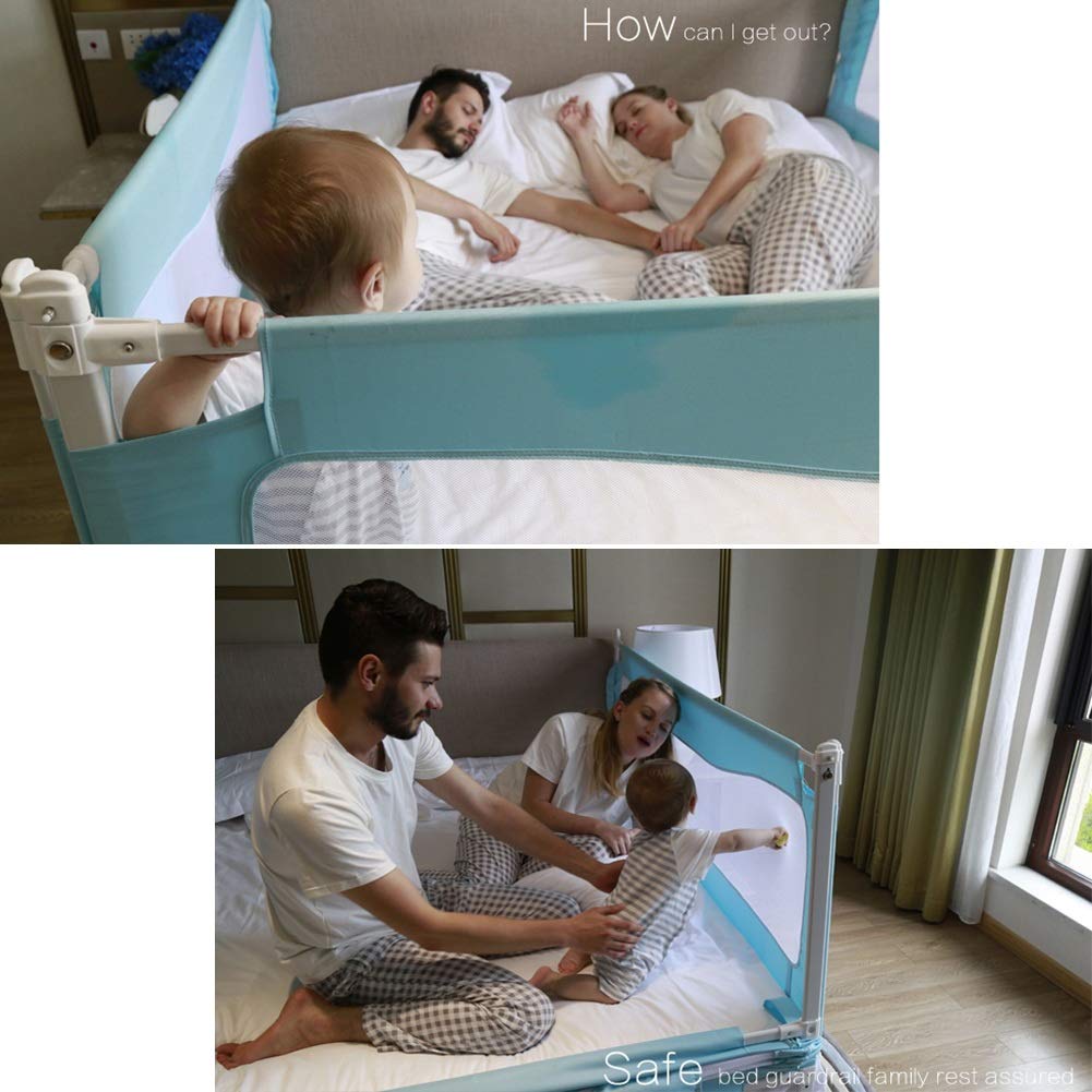 Sponde di Sicurezza per Letto Sponde di Sicurezza per Letto Extra Lunghe per Convertibili, 4 Colori (1 Confezione) (Colore: A, Dimensioni: 2 m)