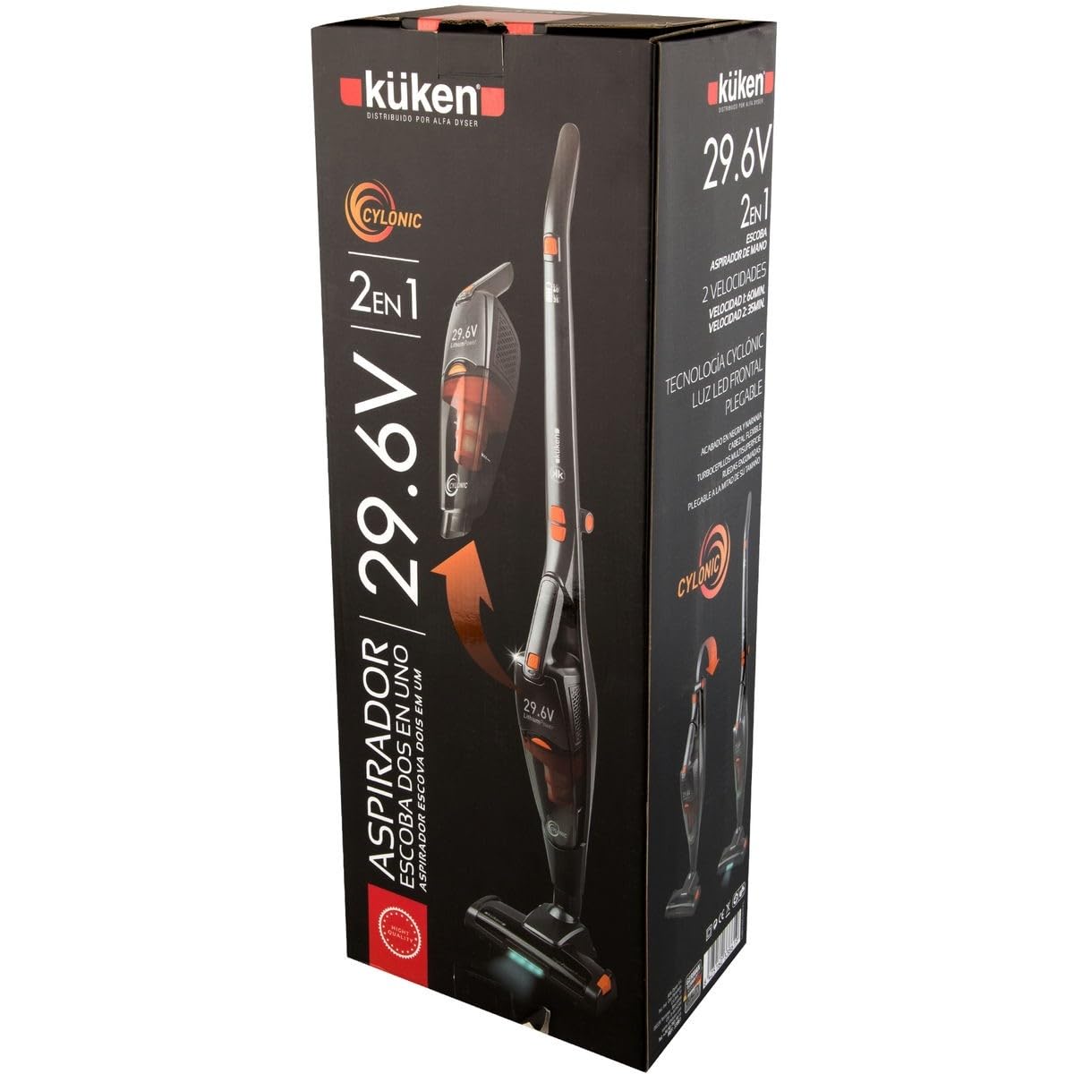 Kuken Alfa Dyser Aspirador Escoba Cyclone 29,6 V