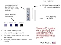 Vista 2 de Bartovation 100 tiras de papel para prueba de cloro, evaluación de la potencia desinfectante, 10 - 200 ppm