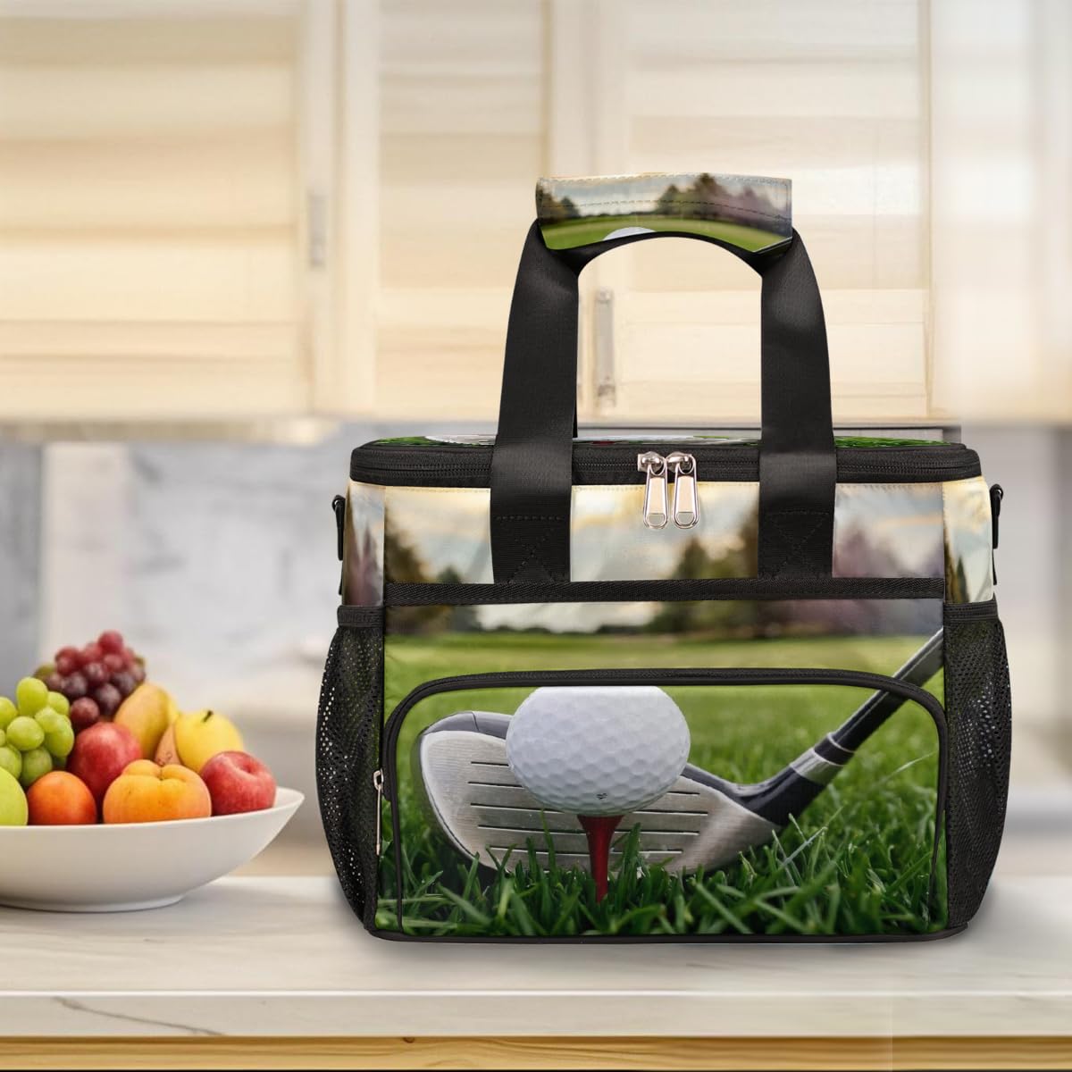 Mexpekil Borsa termica per il pranzo, a prova di perdite, riutilizzabile, per sport, golf, picnic, mazza da golf e palline, borsa termica per donne, uomini, lavoro, campeggio, spiaggia, ufficio, 24