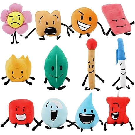 Anime BFDI Dream Island Plushies 12 Pieces