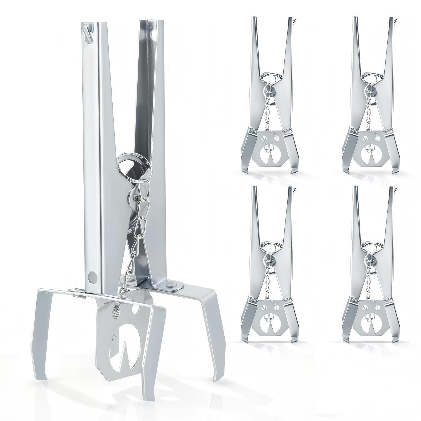Piège à Campagnols 5PCS, 18,5 cm Piège à Taupe Réutilisable avec 5 Plaques d'appât, Piège à Campagnols en Métal Galvanisé, Piège à Souris Pratique pour Jardin, Pelouse, Légumes
