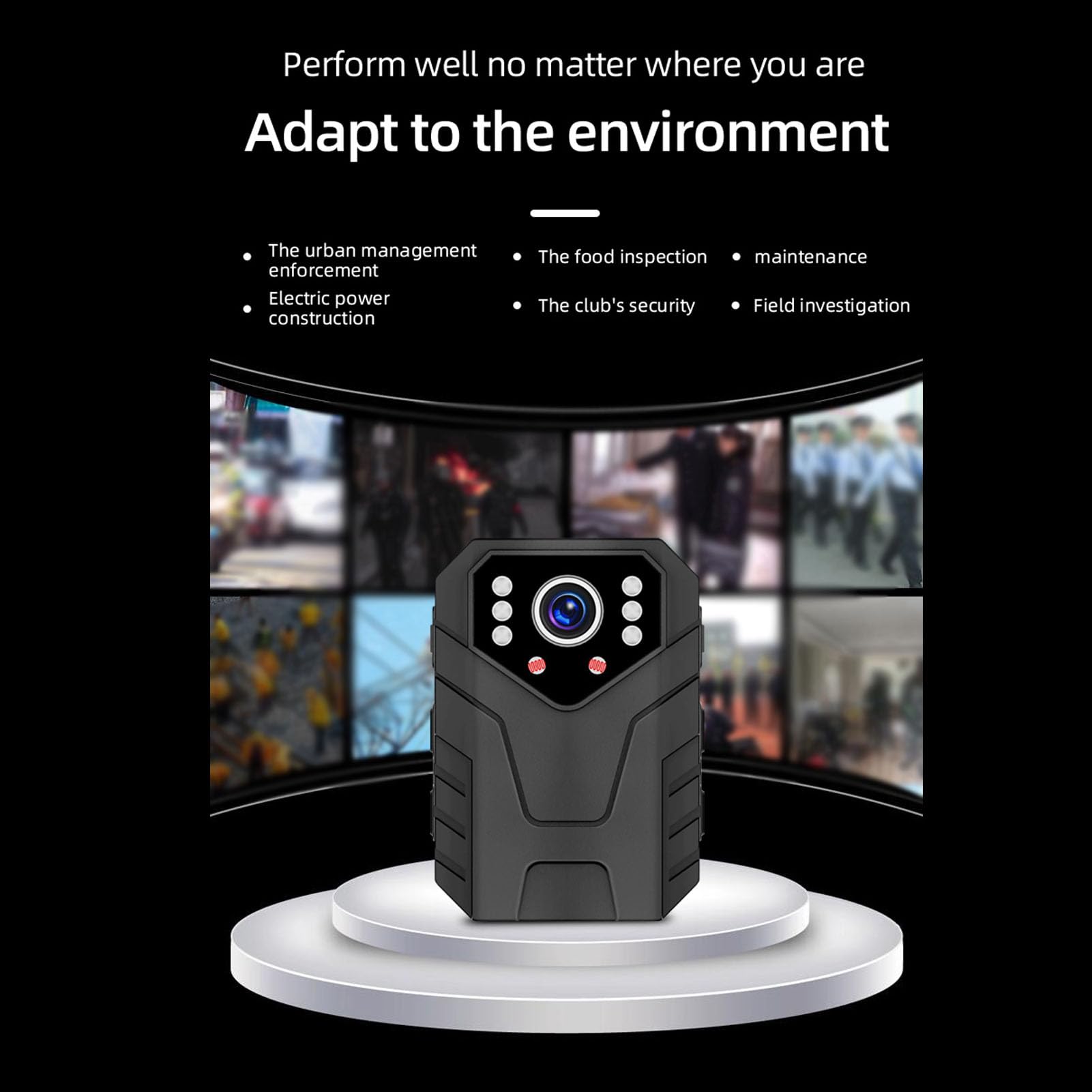 1296P HD Body Camera, I826 1296P HD Night Detekcja Ruchu Nagrywanie w Pętli Nagrywanie na Ciele Zużyta Kamera Konstrukcja z Klipsem z Tyłu Lekki Przenośny do Rejestratora