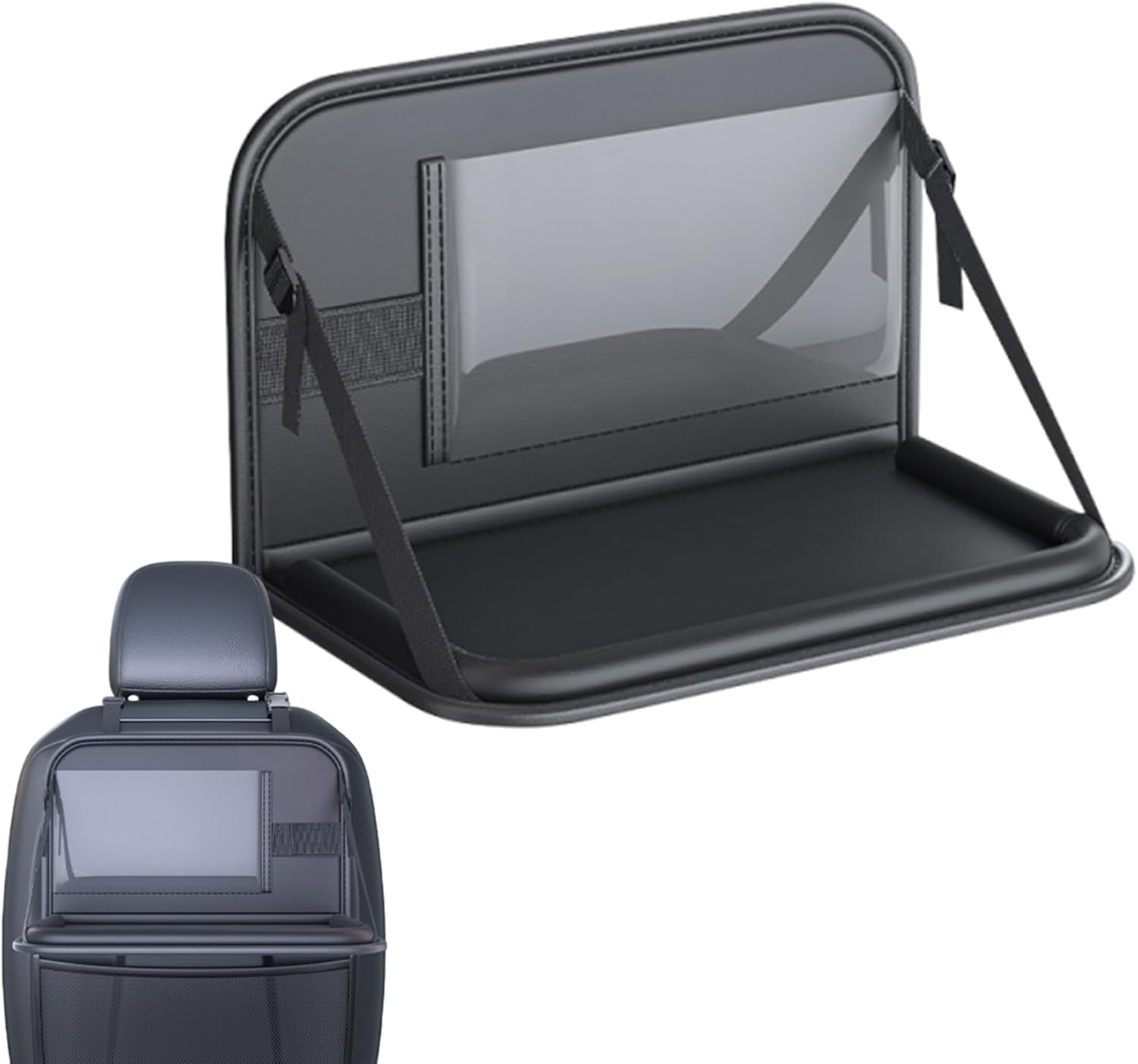 Car Seat Tray - Kids Travel Tray For ToddlerPortable Folding Trays Table For Rear Seat With Storage | Travel Snack And Activity Table Children And Adults - Image 1 of 9