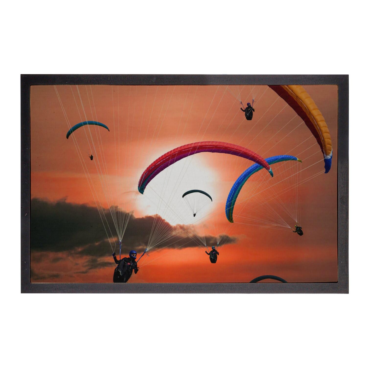 Paillasson Parapentes dans Le Soleil Couchant 75x50cm pour Entrée