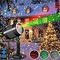 Christmas Laser Projector Light Outdoor: Green Red 2 Color Firefly Laser Lights, IP65 Waterproof Star Projector Lights Show Decor for Garden Yard Holiday Party, Christmas Halloween New Year Gift