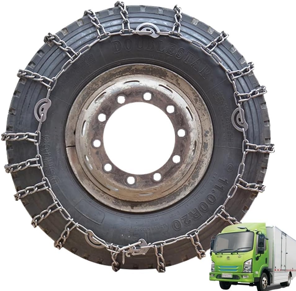 2025 Upgrading Snow Tire Chains,Anti-slip for Trucks Car SUV RV,Emergency Tire Chains,Set of 2 (No Damage To The Car After Breaking,To Avoid High Maintenance Costs) 9mm thick 285/80R 2pcs 205/75R17.5