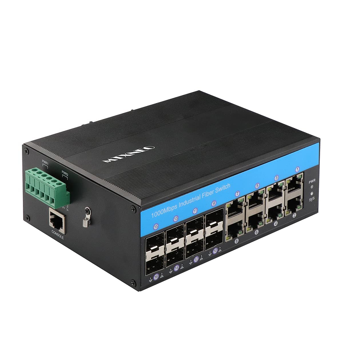 8 Port POE Switch Managed L2+ Gigabit Ethernet Switch 10/100/1000M 8 Port SFP mit Vlan QoS STP/RSTP