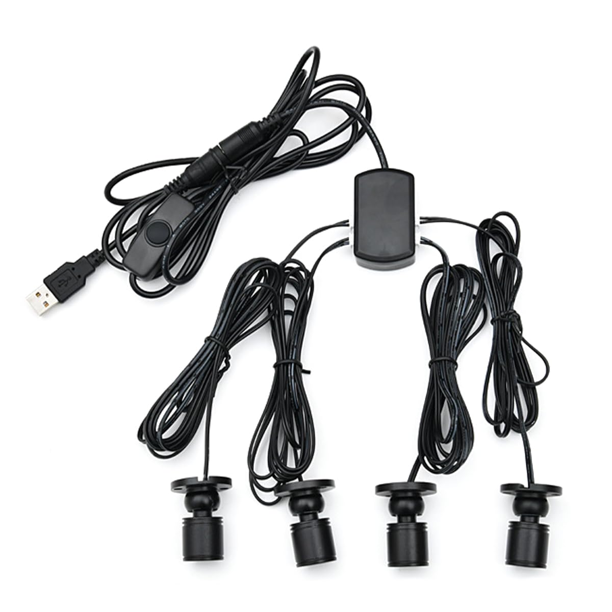 Mini Foco 4 en 1, Brillante, Regulable por USB, 5 V, iluminación de Acento para Interiores, para vitrinas, joyeros, porches, luz Blanca Positiva.