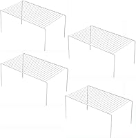 Vista 11 de iPEGTOP Juego de 6 estantes organizadores de armario de cocina, tamaño pequeño de 10.6 x 5.1 pulgadas, estante de alambre de almacenamiento