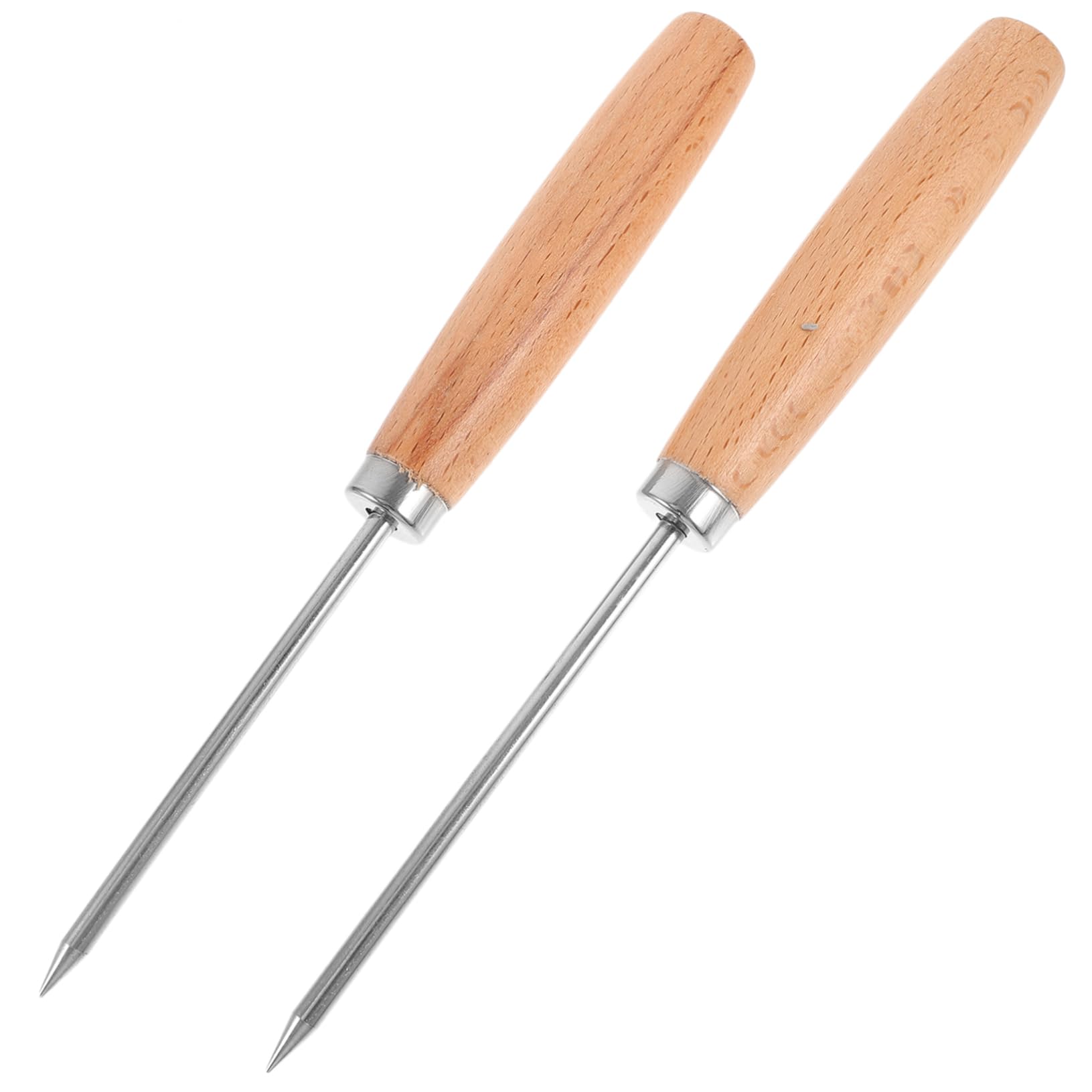 CONGARTENO Ice Crusher for Bar 2pcs Wood Handle Ice Pick Easy Deicing Random Style