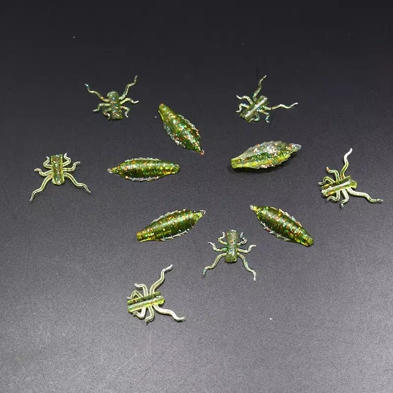 40pcs Dragonfly Nymph Rubber Bodies Fly Tying Materials Assorted Trout Fly Fishing Lure