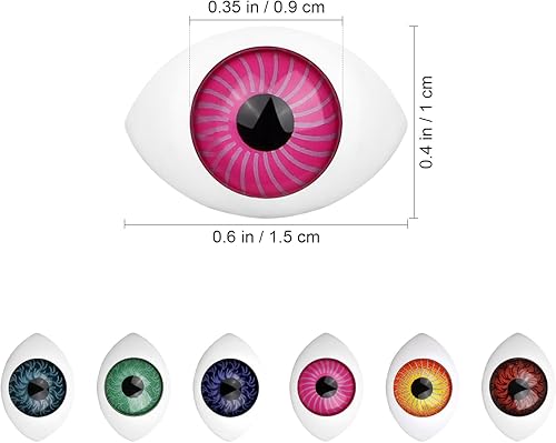 Miniatura 7 de TEHAUX 100 piezas de peluche de perezoso de peluche de Halloween Animatronics Liquidación de ojos humanos realistas ojos de vidrio para