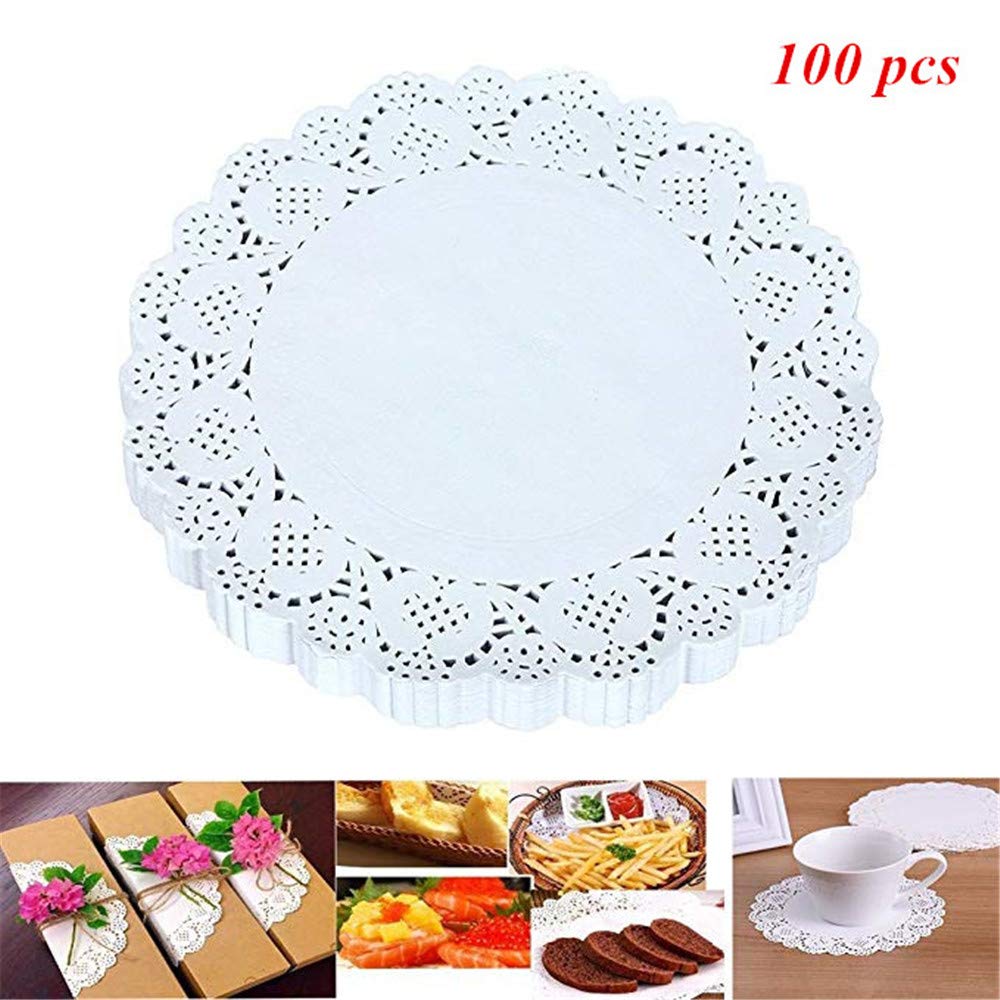 Centrini Di Carta Sotto Torta - Effetto Pizzo Bianco Per Decorazioni Alimenti - Foto 5