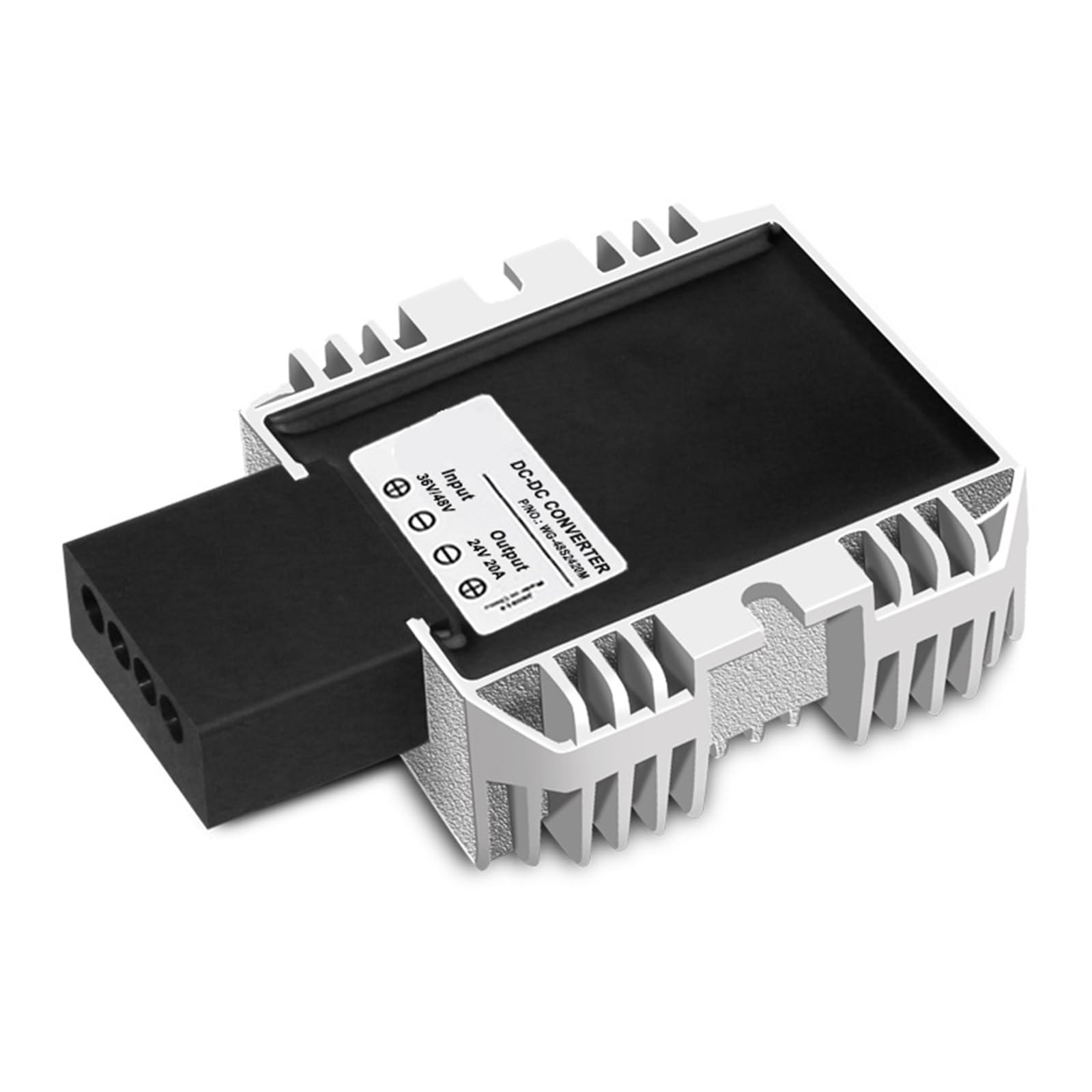 RUAJOGYNVM Waterproof 36V/48V to 24V 20A 30A 40A 50A 60A Step Down Voltage Regulator Power Converter DC-DC Module(40A)
