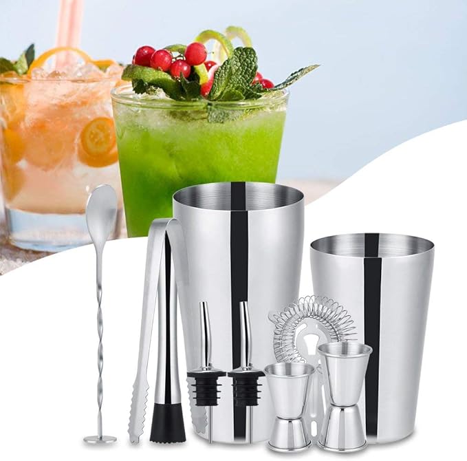 Set de Coctelera de Acero Inoxidable 10 Piezas miniatura 2