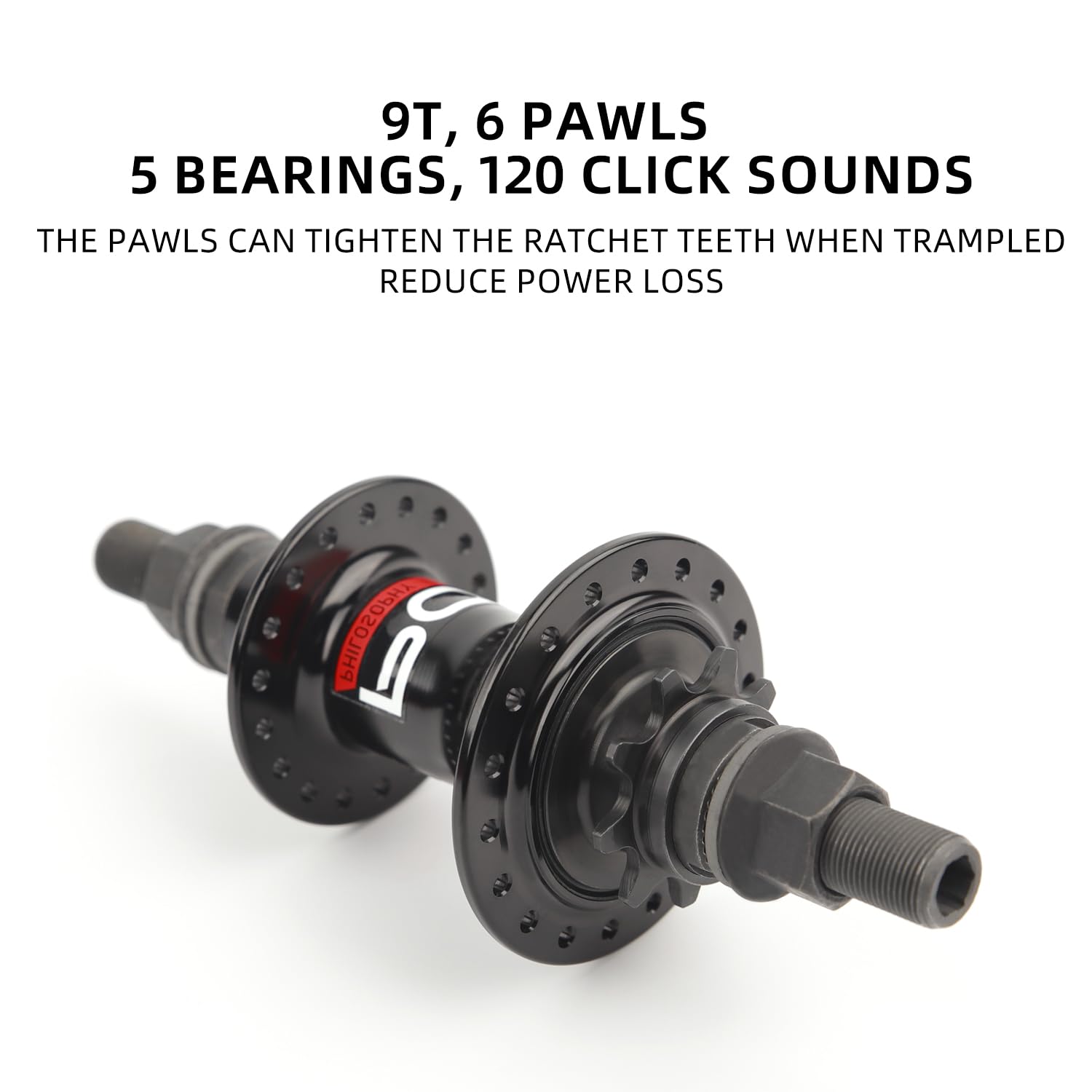 BMX Bike Hubs 9T LHD RHD 36H 6 Pawls 120 Sons 5 Rolamentos Cassete