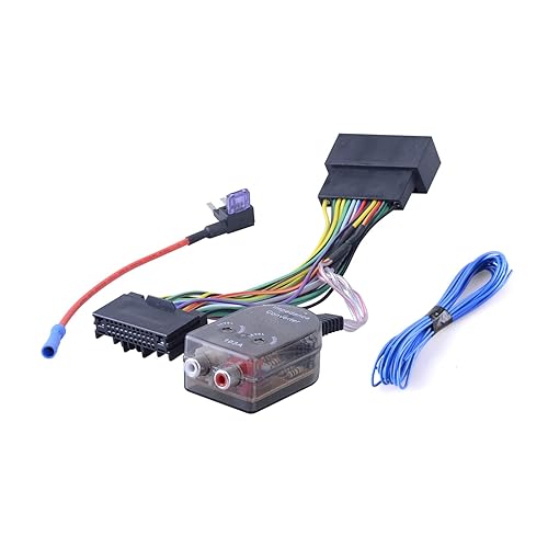 Mallofusa Añade un amplificador de subwoofer con enchufe de amplificador y arnés de cables de conexión directa compatible con radio de fábrica Ford