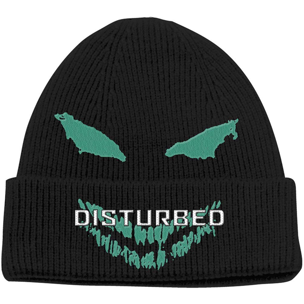 Rock Off officially licensed productsRock Off Men's Disturbed Green Face Beanie Black