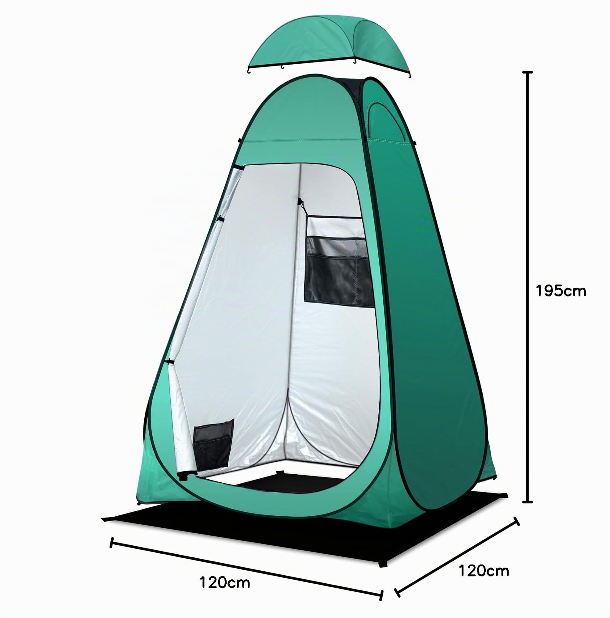 Tienda de inodoro plegable Riggoo portátil para ducha, para acampar, privacidad, vestuario al aire libre, para playa, pesca, senderismo, refugio solar (protección UV)
