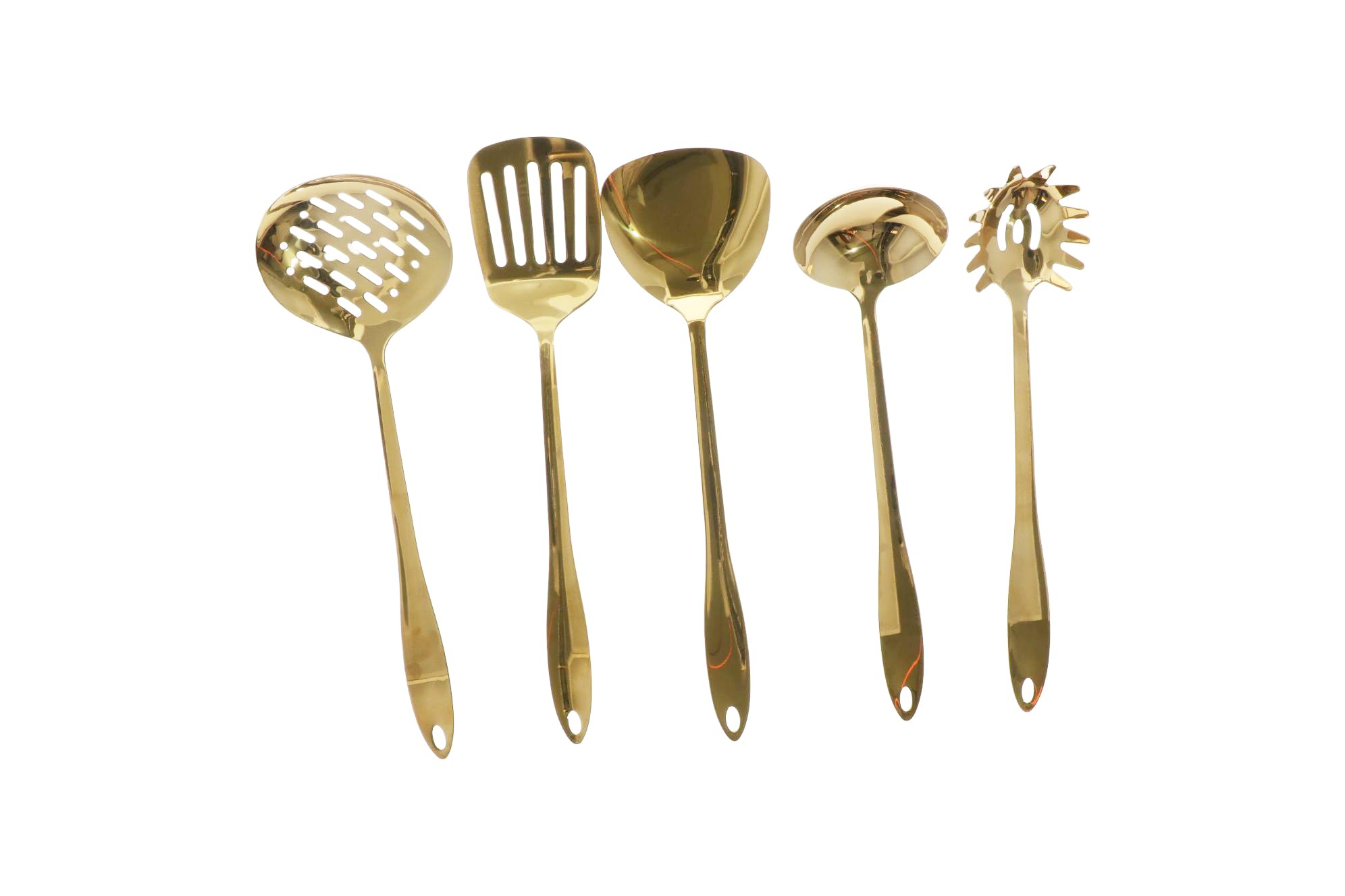 Vctitil Stainless Steel Kitchen Utensils Set, Professional Metal Cooking Spoons, Wok Spatula, Soup Ladle, Skimmer Spoon, Slotted Spatula Turner