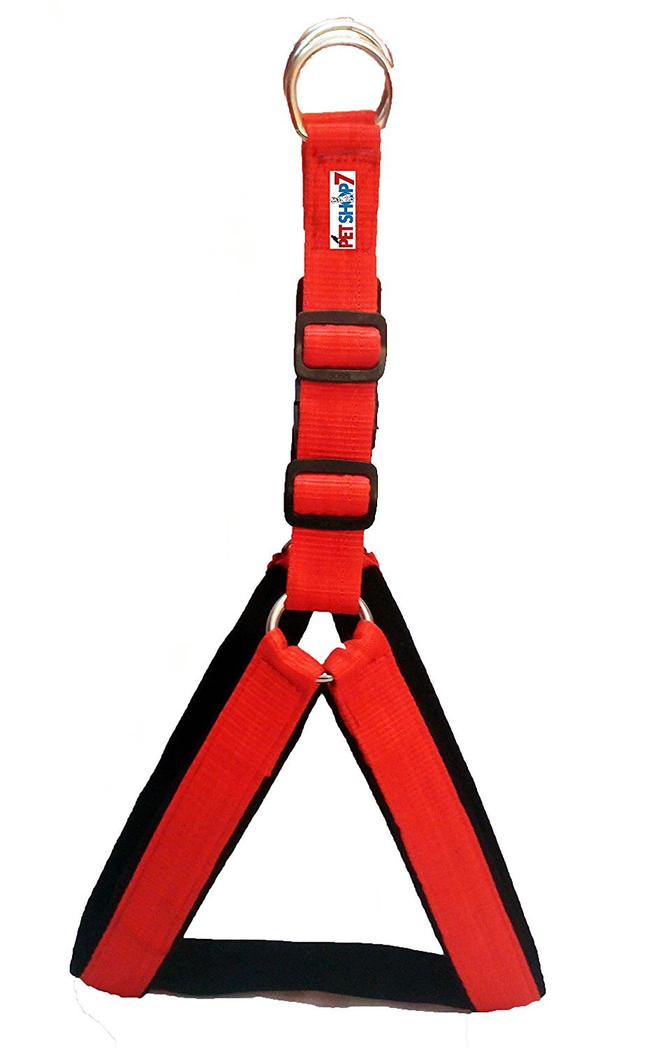 Petshop7 Nylon Padded Red Dog Harness Red 1.25 Inch - Red (Chest Size : 30-35 Inch) (B01N4K0HHA) Amazon Price History, Amazon Price Tracker