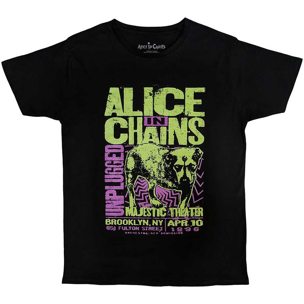 Paradiso Clothing Unisex Black Paradiso Alice In Chains Unplugged Dog T Shirt - Xl
